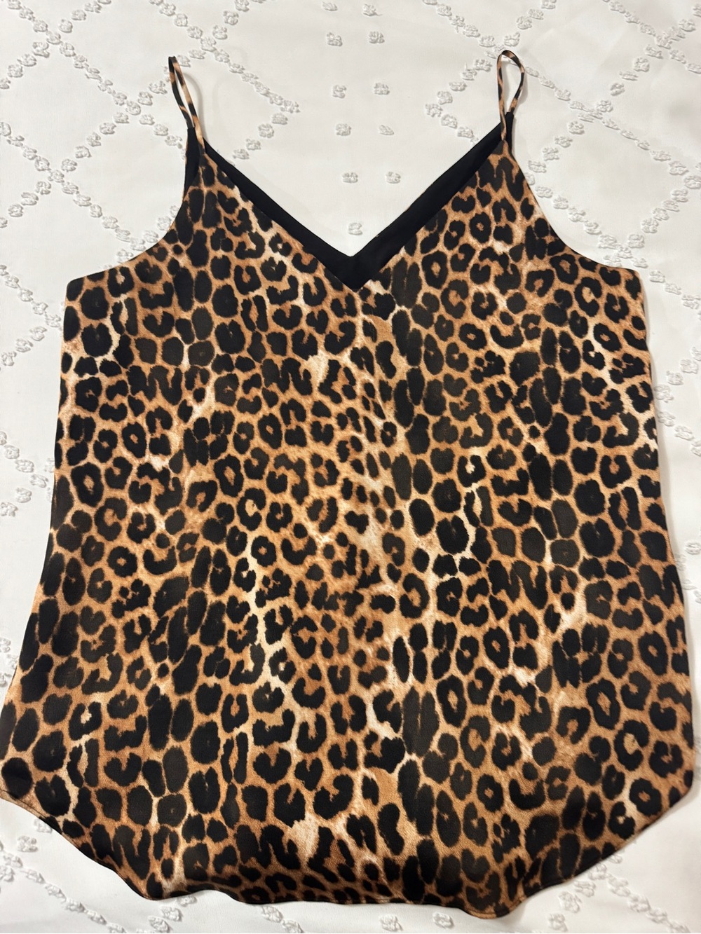 Express Leopard Print V-Neck Cami - Brown & Black